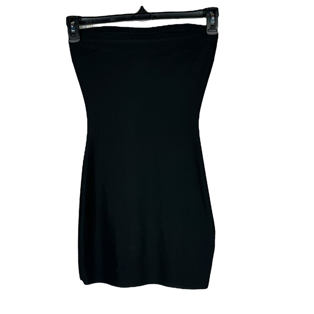 Assets by SPANX Medium Micro Shaping Mini Slip Dress Shapewear Strapless Black